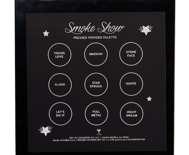 ColourPop Smoke Show Eyeshadow Palette Packaging