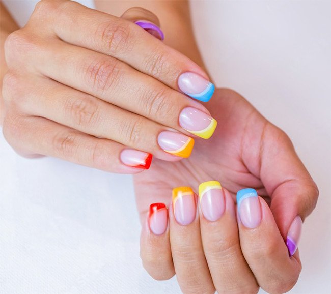 Minimalist Slanted French Tips