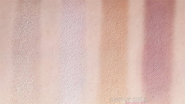 Swatches of L.A. Colors Sweet! 16 Color Eyeshadow Palette in Brave third line