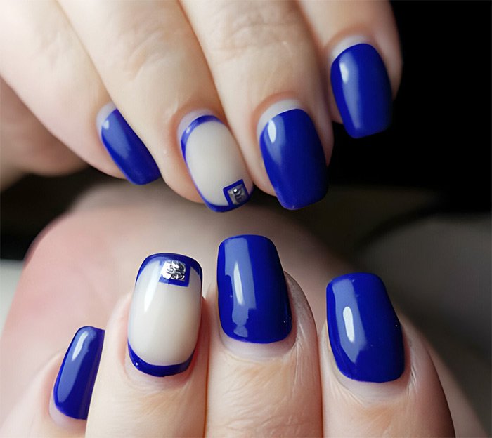Bright blue Nail art