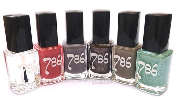 786 Cosmetics Halal Nail Enamel 5 colors and 1 top coat