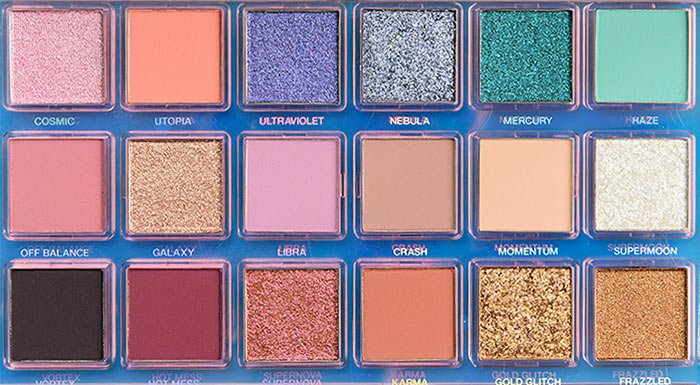 Huda Beauty Mercury Retrograde Eyeshadow Palette Close up