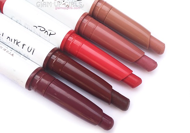 Colourpop Lippie Stix Left to Right LBB, Chateau, Trust Me, Cami, Cookie