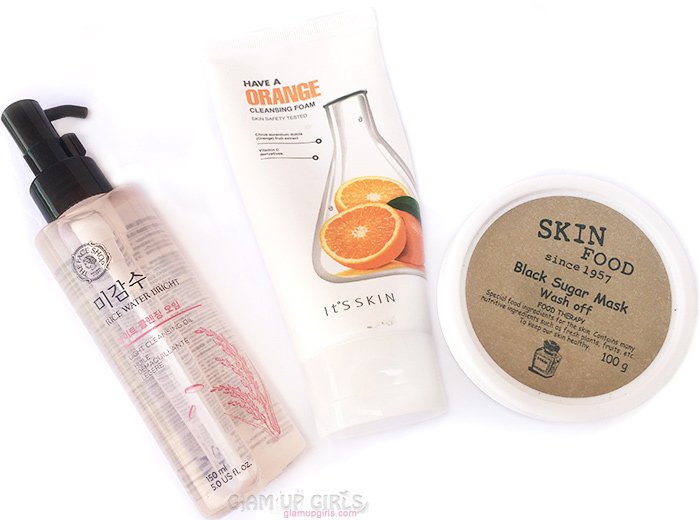 Double cleansing and Exfoliation