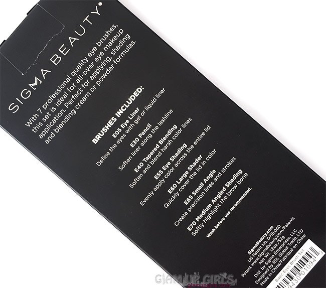 Sigma Beauty Basic Eyes Brush Kit Packaging