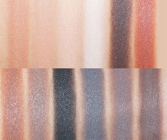 Swatches of Viseart 01 Neutral Mattes Eyeshadows Palette