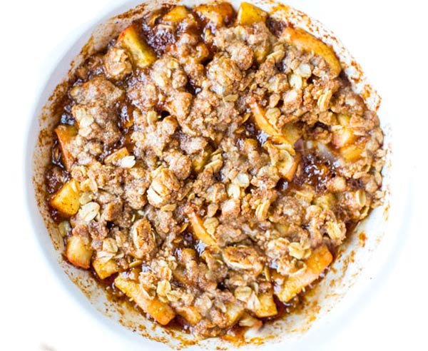 Apple/strawberry crumble Recipe in microwave