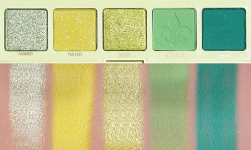 Swatches of ColourPop 5 Pan Palette in Hi Society