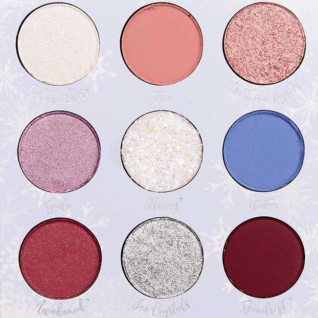 ColourPop x Disney Frozen II Elsa Eyeshadow Palette Close up