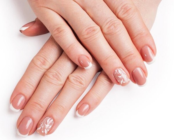 Floral Delicacy White Nail Art