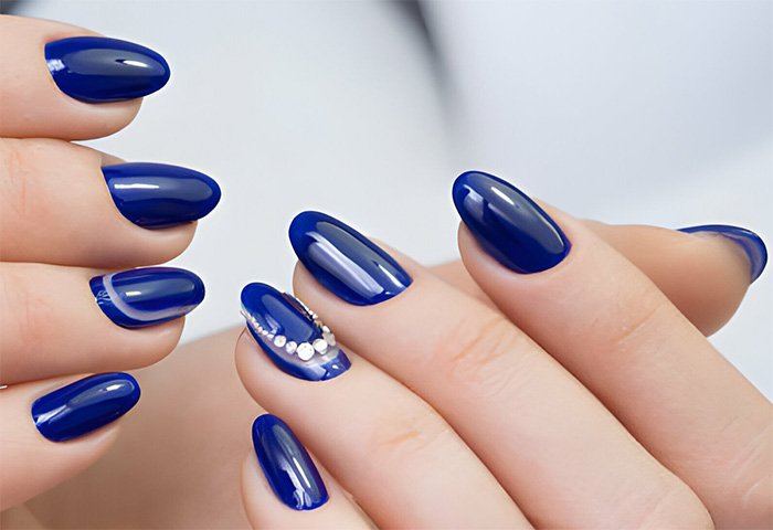 Navy blue with Rhinestones